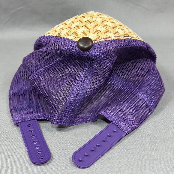 Big Bear Rodeo Snapback Hat Cap Trucker Mesh Straw Weave Western Cowboy Womens - Picture 14 of 14